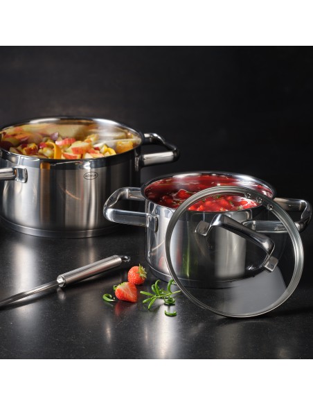 ROESLE - Garnek wysoki z pokrywą 16cm CHARM