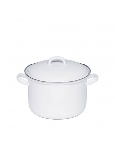 RIESS - Garnek wysoki z pokrywą 1,5l 16cm Classic WEISS