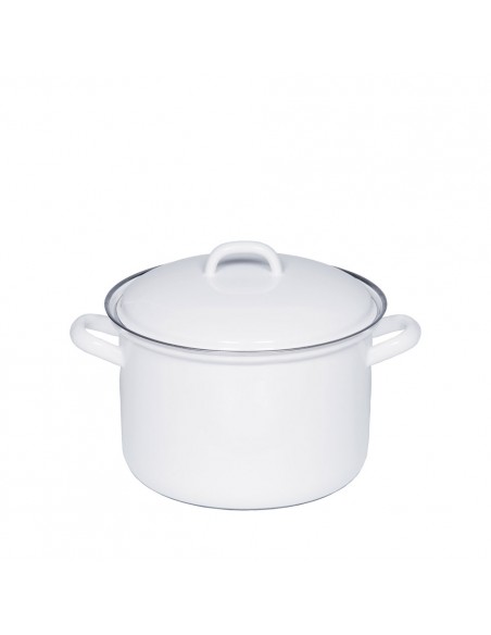 RIESS - Garnek wysoki z pokrywą 1,5l 16cm Classic WEISS
