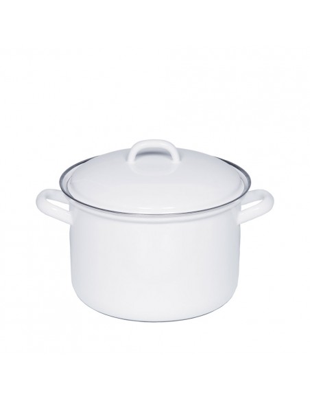 RIESS - Garnek wysoki z pokrywą 2,5l 18cm Classic WEISS