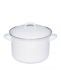 RIESS - Garnek wysoki z pokrywą 4,5l 22cm Classic WEISS