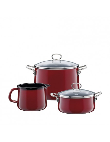RIESS - Zestaw garnków 3cz. Rosso