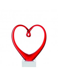 Leonardo - Serce szklane czerwone 24cm EMOZIONE