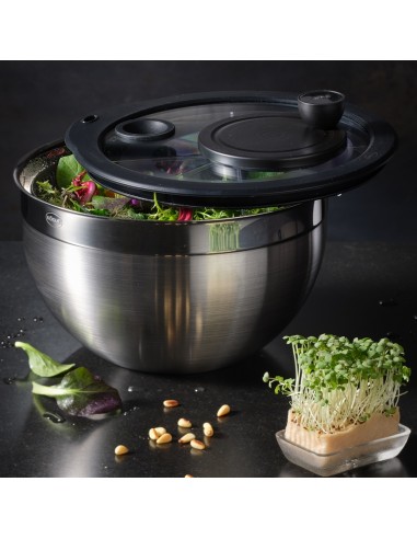 Suszarka wirówka do sałaty szklana pokrywą 24cm...