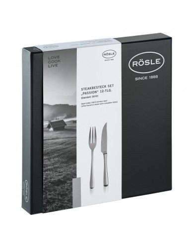 Zestaw sztućców do steków PASSION 12cz. - Roesle