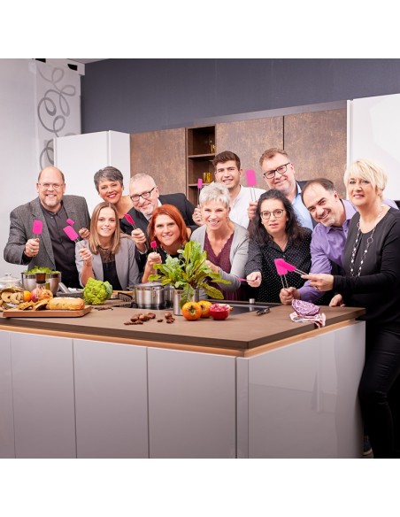 Łopatka szpatuła do ciasta różowa wąska - Roesle