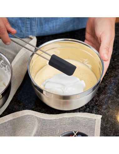 Łopatka szpatuła silikonowa czarna 20cm - Roesle