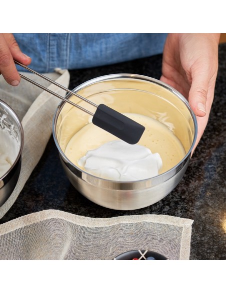 Łopatka szpatuła silikonowa czarna 20cm - Roesle