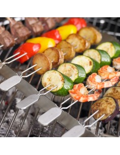 Stojak ze szpikulcami na szaszłyki 6 szt BBQ - Roesle 2