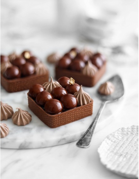 Perforowany kwadratowy pierścień do wypieków 7cm - Patisse