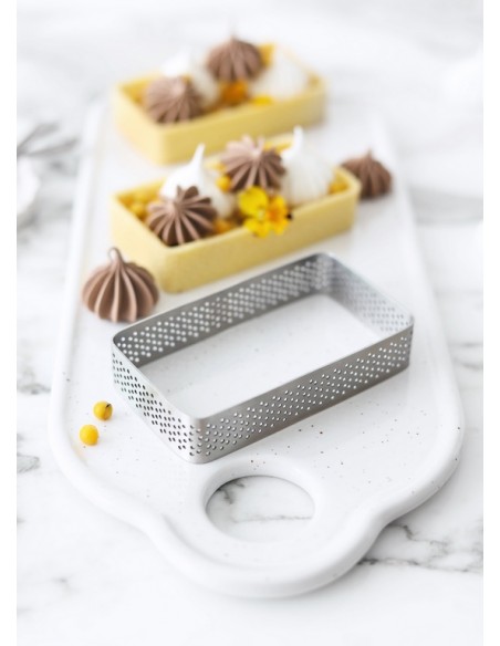 Perforowany prostokątny pierścień do wypieków 10x6cm - Patisse