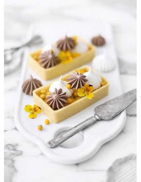 Perforowany prostokątny pierścień do wypieków 10x6cm - Patisse