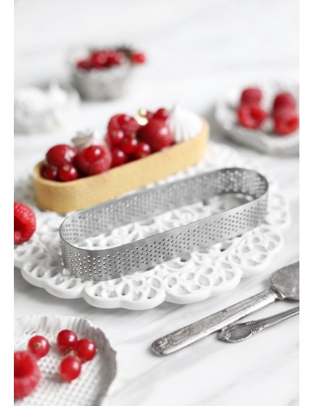 Perforowany owalny pierścień do wypieków 10cm - Patisse