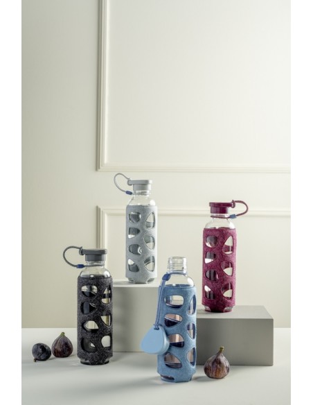 Bidon szklany IN GIRO 0,5l VIOLAN ICEBLUE - Leonardo