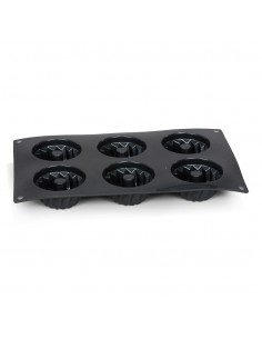 Silikonowa forma na 6 mini babek 29x17cm STARFLEX - Patisse