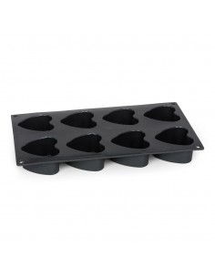 Silikonowa forma na 6 mini serc 29x17cm STARFLEX - Patisse