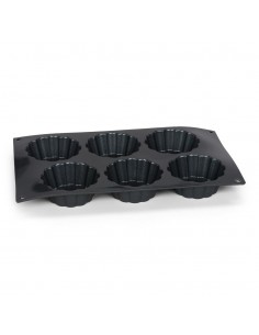 Silikonowa forma na 6 mini tart 29x17cm STARFLEX - Patisse