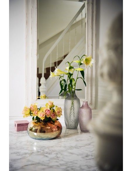 Leonardo - Wazon szklany złoty 18cm Poesia