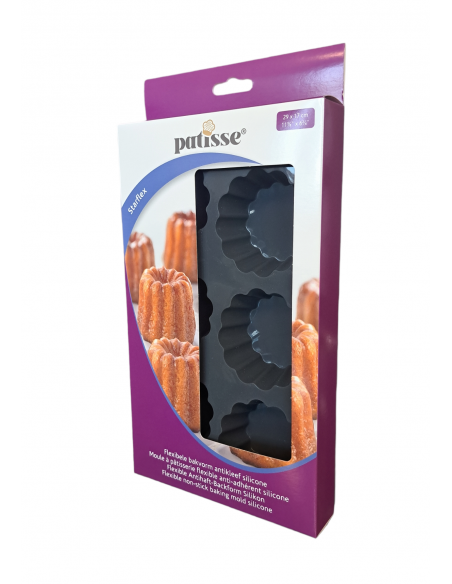 Silikonowa forma na 6 mini tart 29x17cm STARFLEX - Patisse