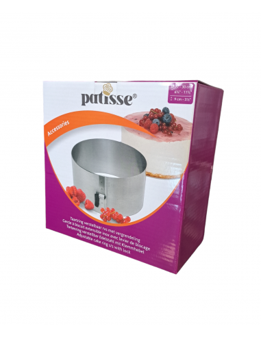 Regulowana obręcz wysoka do ciasta ze stali...