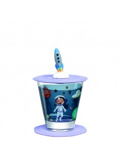 Szklanka z pokrywą i spodkiem 215ml kosmos BAMBINI...