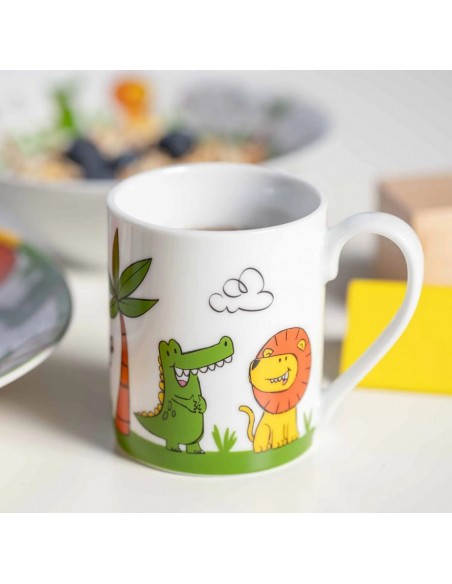 Zestaw 3cz naczyń dla dzieci lew BAMBINI AVVENTURA - Leonardo