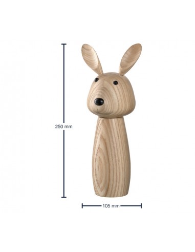 Drewniany młynek do przypraw KRÓLIK CUCINA -...