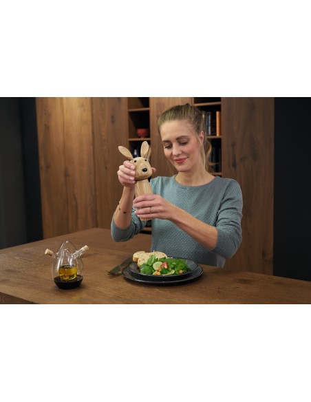 Drewniany młynek do przypraw KRÓLIK CUCINA - Leonardo