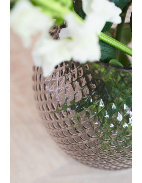 Wazon szklany  h 11cm fiolet POESIA - Leonardo