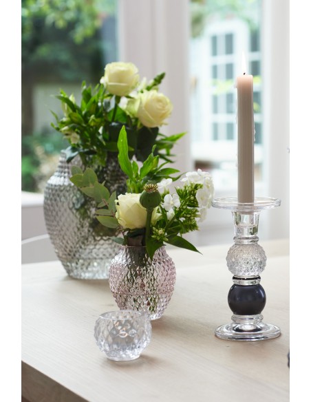 Wazon szklany  h 11cm fiolet POESIA - Leonardo