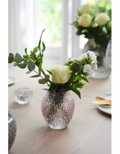 Wazon szklany  h 11cm fiolet POESIA - Leonardo