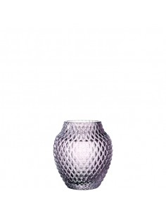 Wazon szklany  h 11cm fiolet POESIA - Leonardo