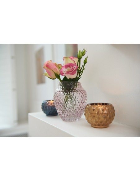 Wazon szklany h 23cm fiolet POESIA - Leonardo