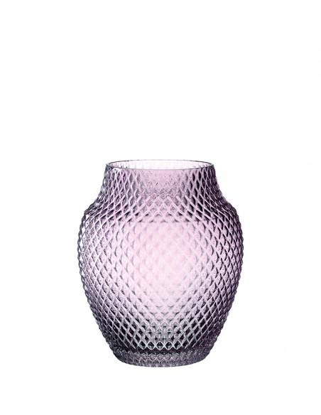 Wazon szklany h 23cm fiolet POESIA - Leonardo