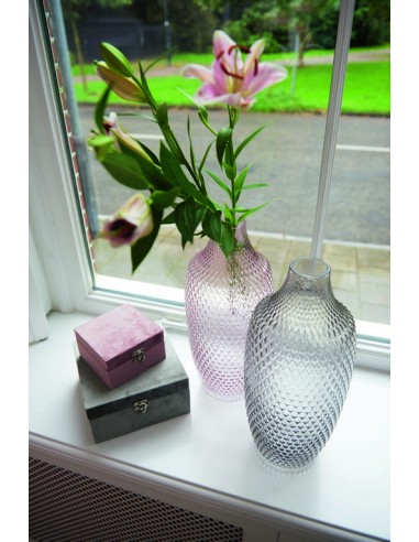 Wazon szklany h 30cm szary POESIA - Leonardo