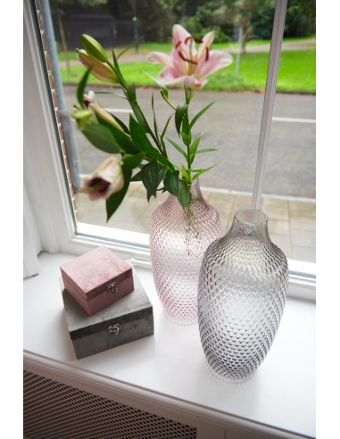 Wazon szklany h 30cm fiolet POESIA - Leonardo