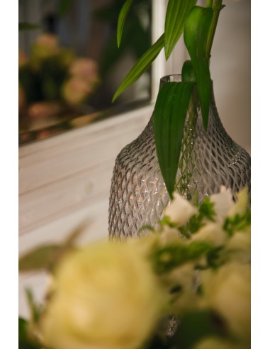 Wazon szklany  h 40cm szary POESIA - Leonardo