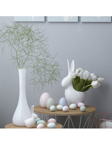 Wazon szklany h 40cm biały SACCHETTA - Leonardo