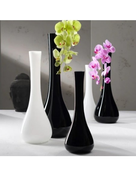 Wazon szklany h 40cm biały SACCHETTA - Leonardo