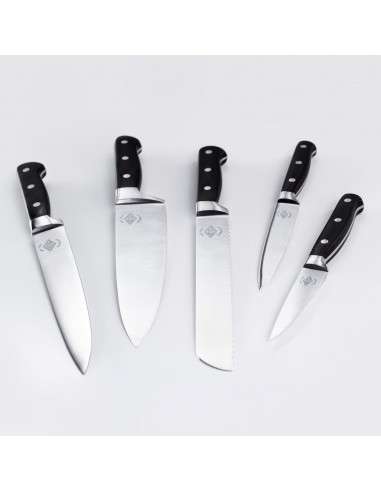 Zestaw 5 noży w bloku chłodny szary matt LOFT -...