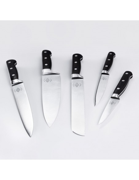 Zestaw 5 noży w bloku chłodny szary matt LOFT -  Wesco