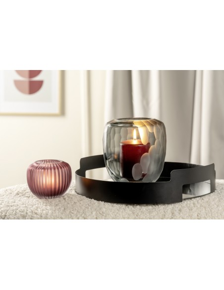 Wazon szklany 9 cm jagodowy  BELLAGIO - Leonardo