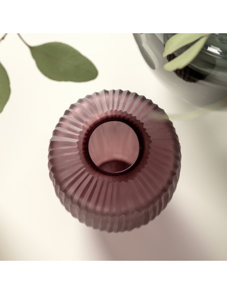 Wazon szklany 16 cm jagodowy  BELLAGIO - Leonardo