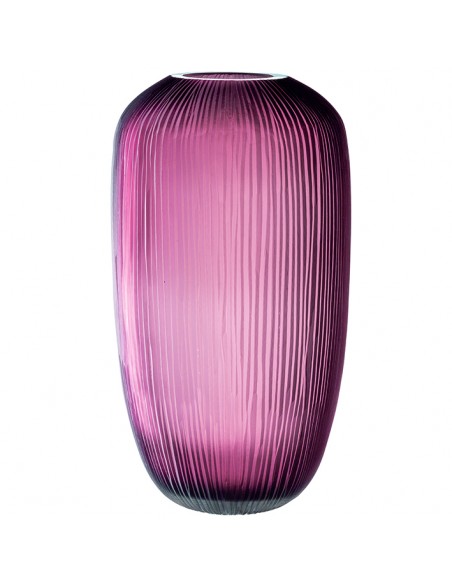 Wazon szklany 50 cm jagodowy  BELLAGIO - Leonardo