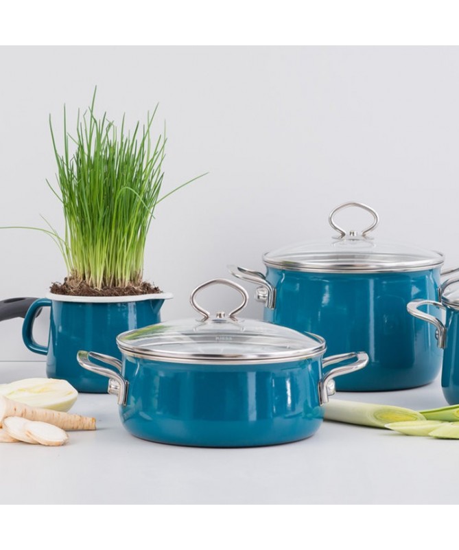 RIESS - Garnek wysoki z pokrywą 6,5l 24cm...