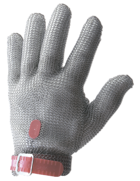 Stalowa rękawica ochronna rozm. 3 - M czerwona - Arcos