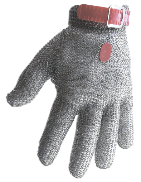 Stalowa rękawica ochronna rozm. 3 - M czerwona - Arcos