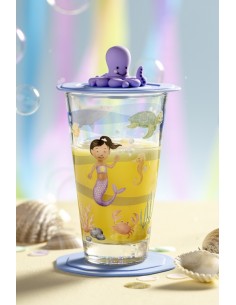 Szklanka z pokrywą i spodkiem 300ml morze BAMBINI... 2