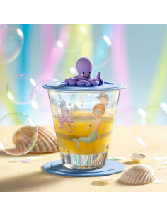 Szklanka z pokrywą i spodkiem 215ml morze BAMBINI... 2