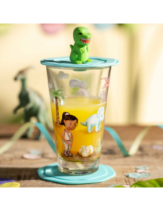 Szklanka z pokrywą i spodkiem 300ml dinozaur BAMBINI... 2
